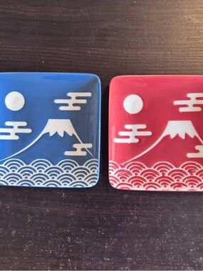 Mt. Fuji Accent Ceramic Plate - 2pc